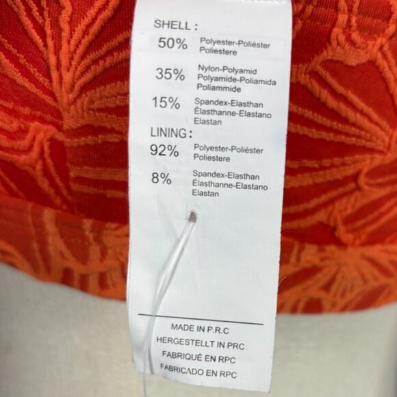 Cupshe Women's Criss Cross Bikini Top Ruffels Padded Orange Small NWT's. - Picture 7 of 7